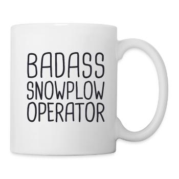 Snowplow Operator Badass Snowplow Driver - Mug - white - Right