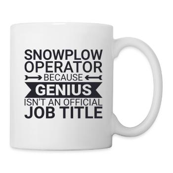 Snowplow Operator Genius Snow Plow Driver - Mug - white - Right