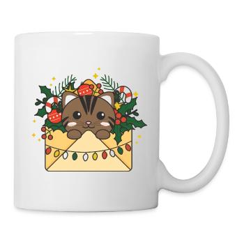 Lettre de Noël pour chat Animaux d'hiver Chats - Mug blanc - blanc - Droite