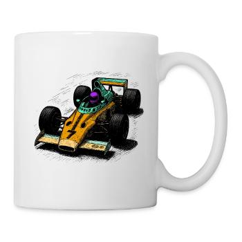 Retro Formula Design in Vibrant Colors - Mug - white - Right