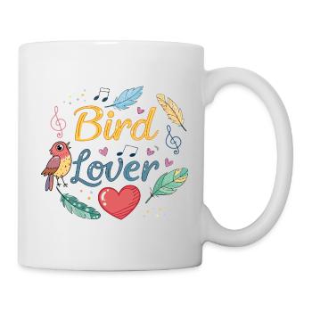 Design Écologique Amour Oiseau - Mug blanc - blanc - Droite