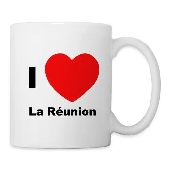 Ich liebe La Réunion - Tasse - Weiß - Rechts