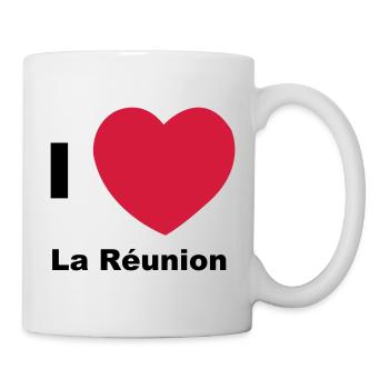 Ich liebe La Réunion - Tasse - Weiß - Rechts