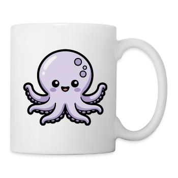 Cute Cartoon Octopus - Mug - white - Right