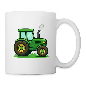 Traktor Kinder Geschenkidee - Tasse - Weiß - Rechts