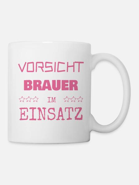 Brauer als Berufung - Tasse - Weiß