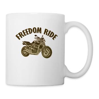 Grafik Motorrad Freedom Engine - Tasse - Weiß - Rechts