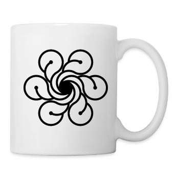 Kosmischer Blumenwirbel - Tasse - Weiß - Rechts
