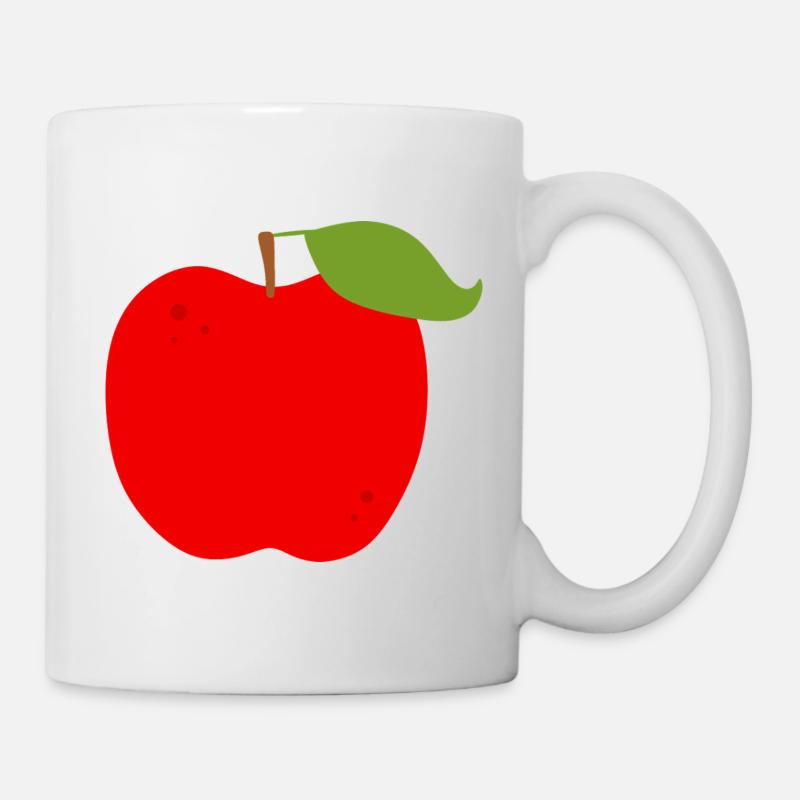 Lebendiger roter Apfel Illustration - Tasse - Weiß