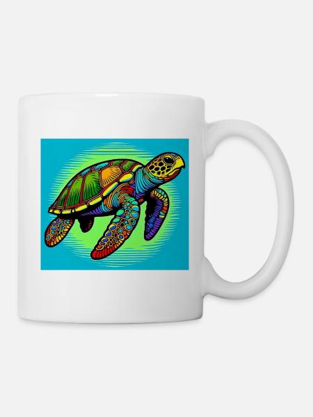 Schildkröte - Tasse - Weiß