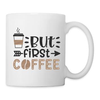 Citation sur le café et la vie - Mug blanc - blanc - Droite