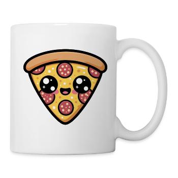 Cute Cartoon Pizza Slice - Mug - white - Right
