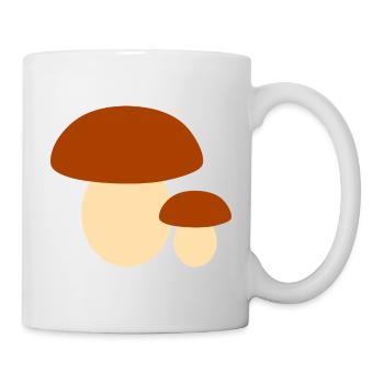 Minimalistische Pilz-Illustration - Tasse - Weiß - Rechts
