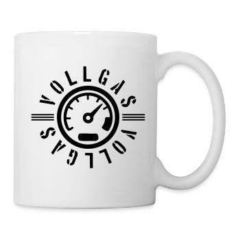 Vollgas Tacho Kmh Tuning - Tasse - Weiß - Rechts
