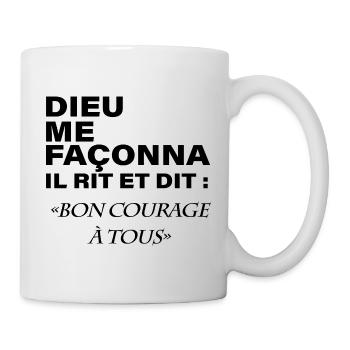 Citation Humour Divin Drôle Homme Femme - Mug blanc - blanc - Droite