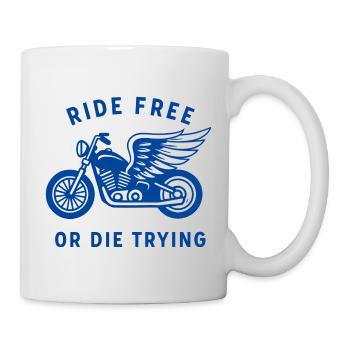 Winged Bicycle Ride Free Design - Mug - white - Right