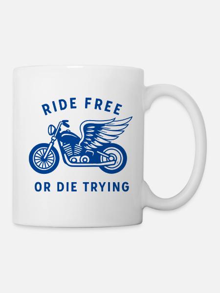 Winged Bicycle Ride Free Design - Tasse - Weiß