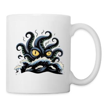 Tentacled Abyssal Beast Illustration - Mug - white - Right