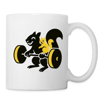 Écureuil de puissance - Mug blanc - blanc - Droite