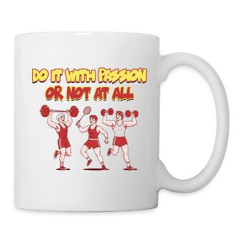 Passion Fitness Motivation Design - Mug - white - Right