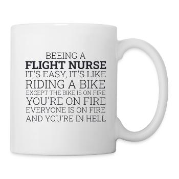 Flight Nurse Riding A Bike Luftrettung - Tasse - Weiß - Rechts