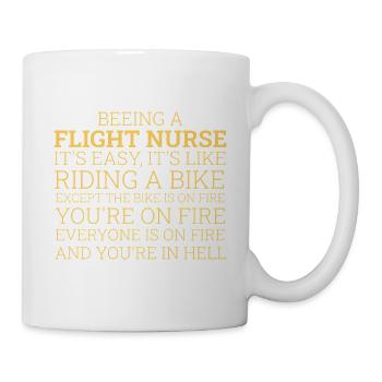 Flight Nurse Riding A Bike Luftrettung - Tasse - Weiß - Rechts