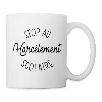 Stoppen Sie Mobbing in der Schule - Tasse - Weiß - Rechts