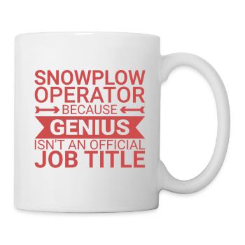 Snowplow Operator Genius Snow Plow Driver - Mug - white - Right