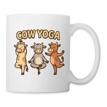 Illustration de yoga de vache - Mug blanc - blanc - Droite