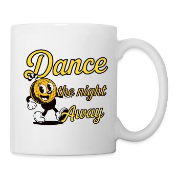 Tanznacht Disco Cartoon Design - Tasse - Weiß - Rechts