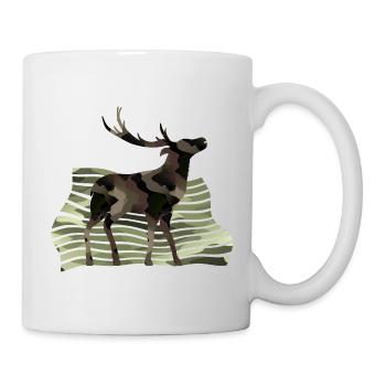 Hirsch - Tasse - Weiß - Rechts