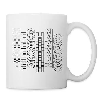 Conception de typographie techno futuriste - Mug blanc - blanc - Droite