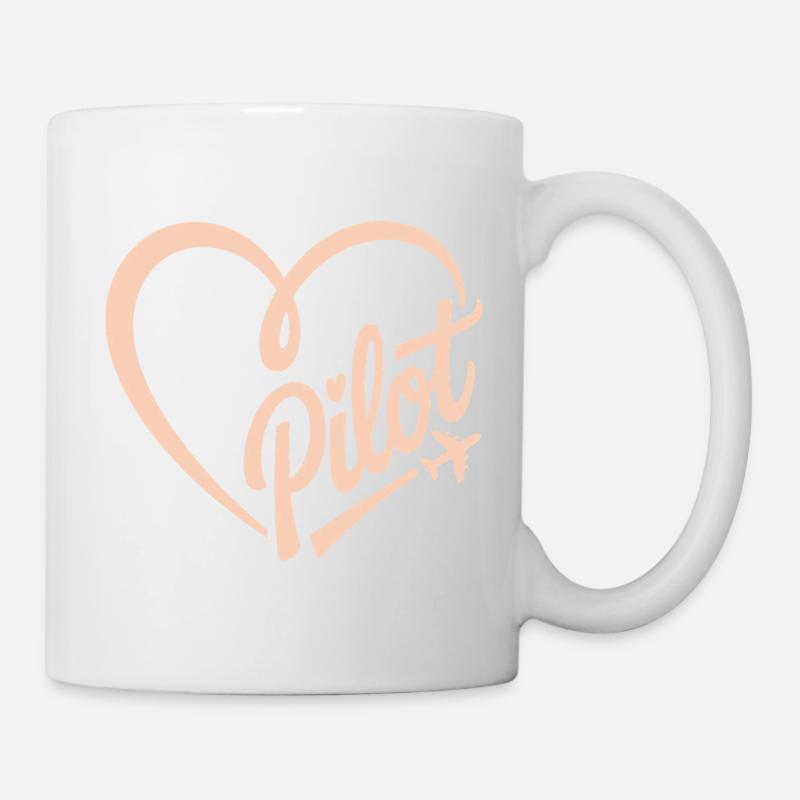 Pilote et avion - Mug blanc - blanc