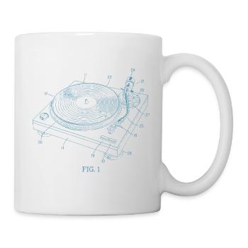 Tourne-disque vinyle plan Patent Art Music - Mug blanc - blanc - Droite