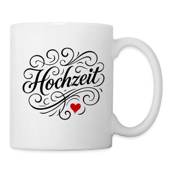 Coeur de mariage - Mug blanc - blanc - Droite