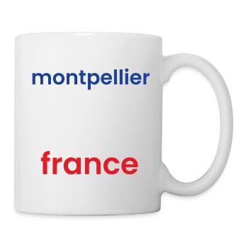 Montpellier Souvenir Frankreich Illustration - Tasse - Weiß - Rechts
