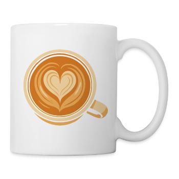 Heart Latte Art Coffee Love Design - Mug - white - Right