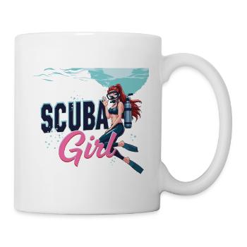 Scuba Girl Taucherin Design - Tasse - Weiß - Rechts