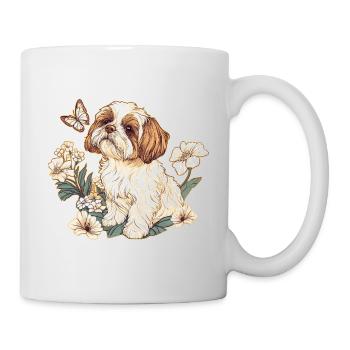 Shih Tzu - Tasse - Weiß - Rechts