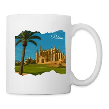 Mallorca Palma Kathedrale - Tasse - Weiß - Rechts