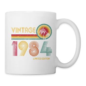 Jahrgang 1984 Limitierte Auflage - Tasse - Weiß - Rechts