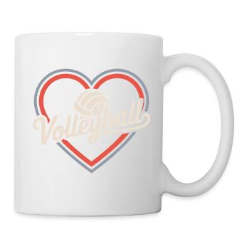 Volleyball Heart Volleyball Players - Mug - white - Right