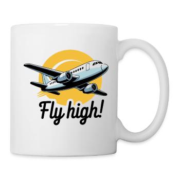 Airliner Flight Sun Fly High - Mug - white - Right