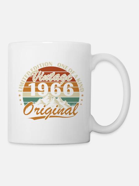 60 år 1966 vintage retro bursdagsgave - Kopp - hvit