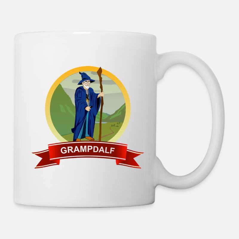 Écusson du sorcier de Grampdalf - Mug blanc - blanc