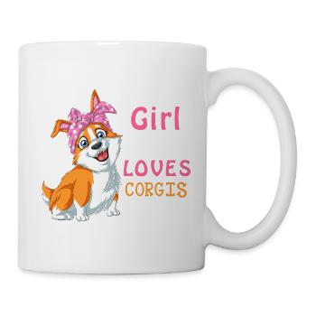 Just A Girl Who Loves Corgis Shirt - Mug - white - Right