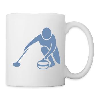Silhouette de curling minimaliste Sport - Mug blanc - blanc - Droite