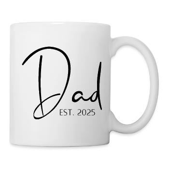 Dad Since 2025 Vintage Dad Elegant Black - Mug - white - Right