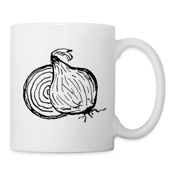Onion Power – Onion with Character - Mug - white - Right
