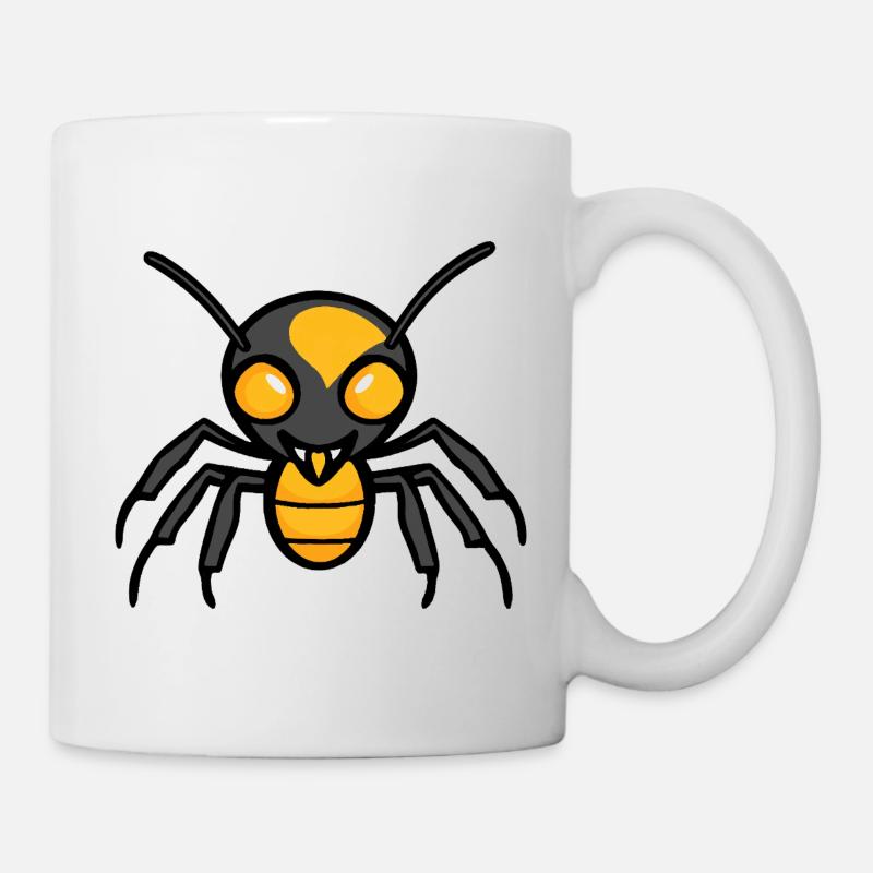 Fourmi Halloween Bande dessinée drôle - Mug blanc - blanc